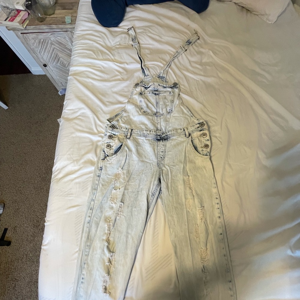 Acid wash overalls